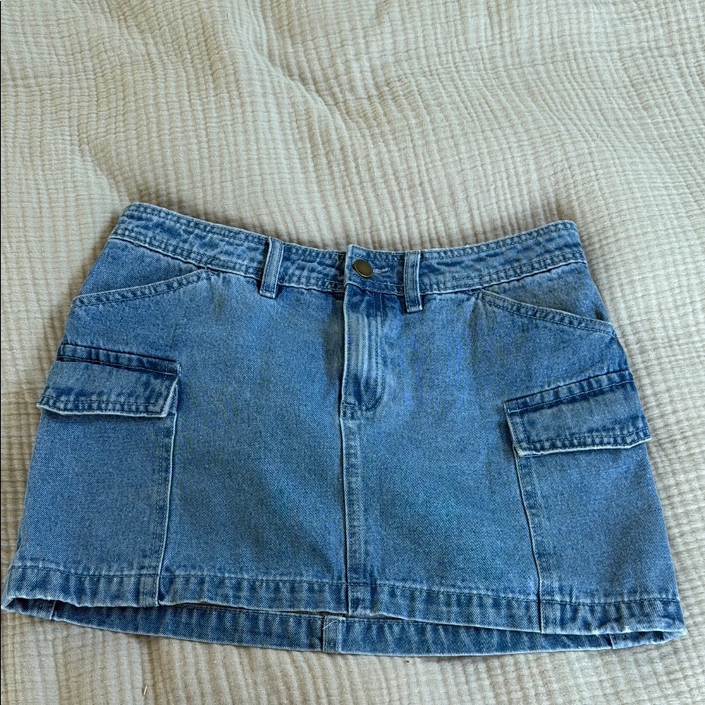 NWOT Billabong Blue Denim Mini Skirt